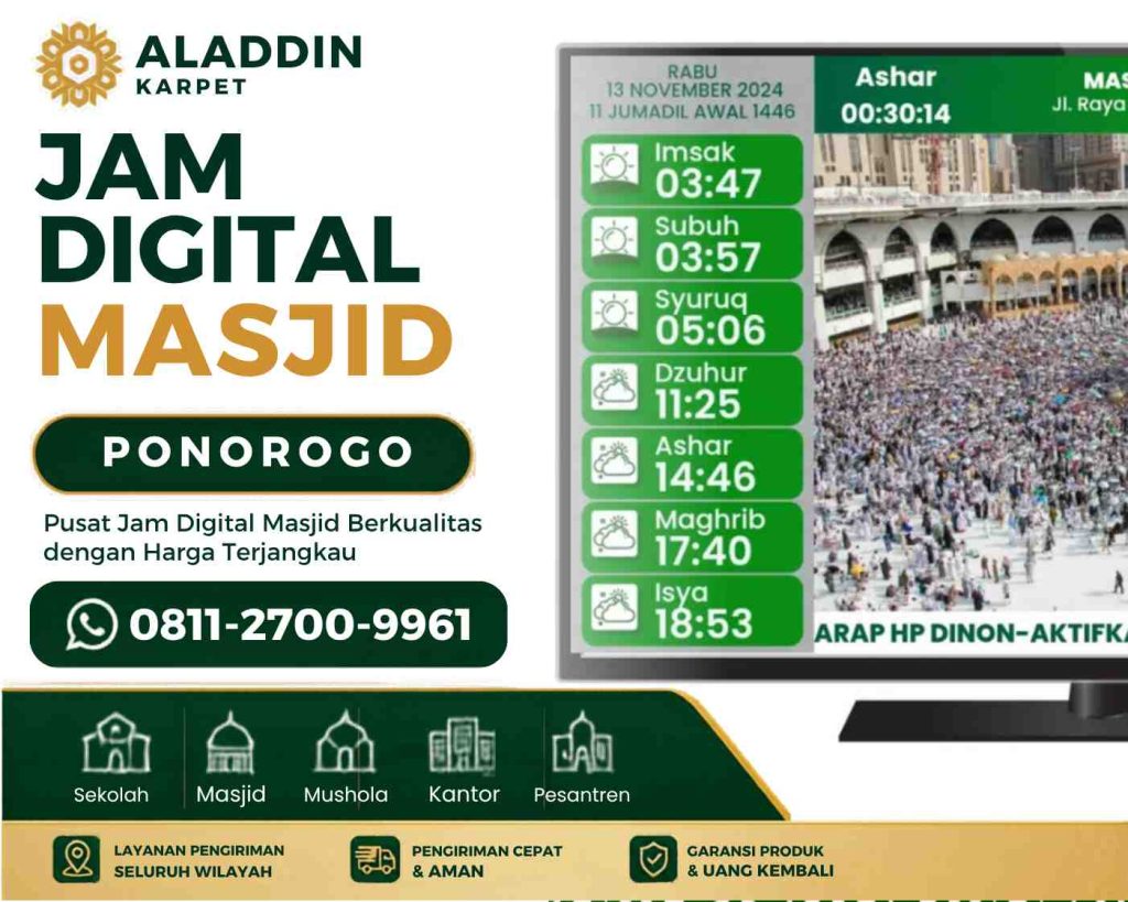 Toko Jam Digital Masjid Ponorogo TERPERCAYA GRATIS ONGKIR DAN COD